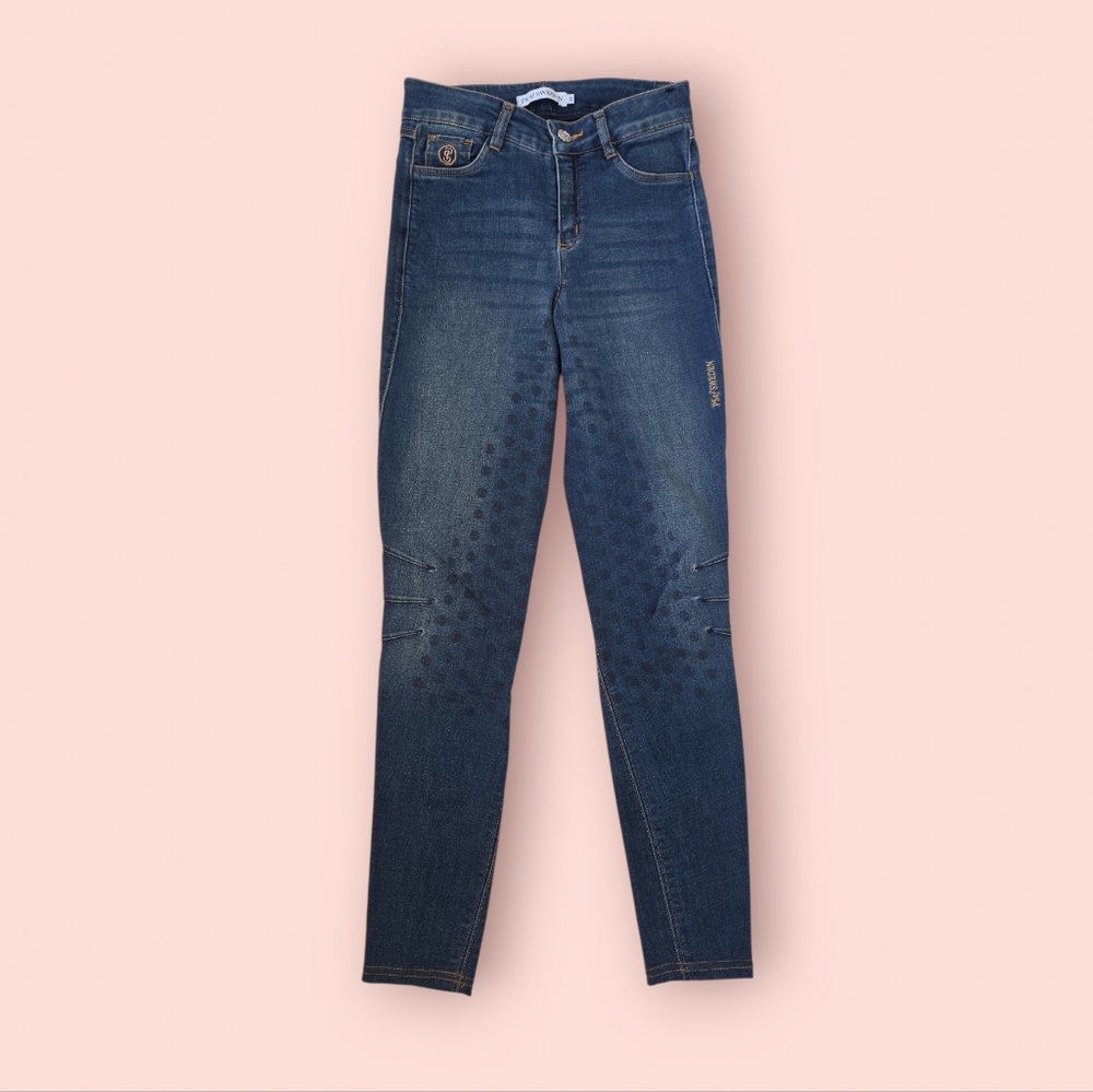 PS of Sweden Maggie Full Seat Grip Denim Breeches Riding Jeans Size 0 - 2 34